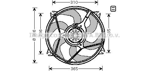 AVA QUALITY COOLING ventiliatorius, radiatoriaus CN7528